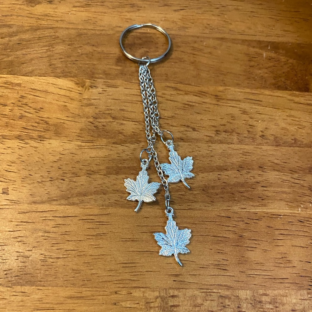 NEW  Maple Leaf key chain or purse charm